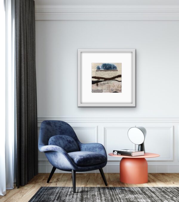 On the Edge of the City - Mixed Media with Rust and textured materials with environmental colours in a modern design by Lynn Spencer Abstract Art