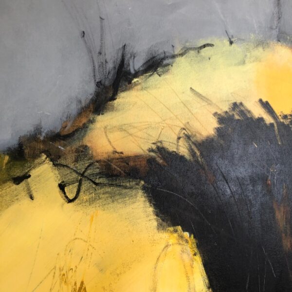 Heat Wave was painted on a very hot and humid day. The air was very thick and the pavement boiling hot. This large painting has lots of flow to it and perfect for over a couch, bed or for a big wall. Buy original Canadian Abstract Art by Lynn Spencer