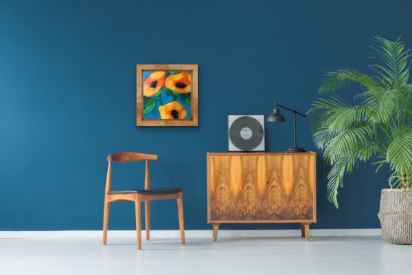 SOLD "Rising Gas Prices" (6x6) Wood Panel - Image 5