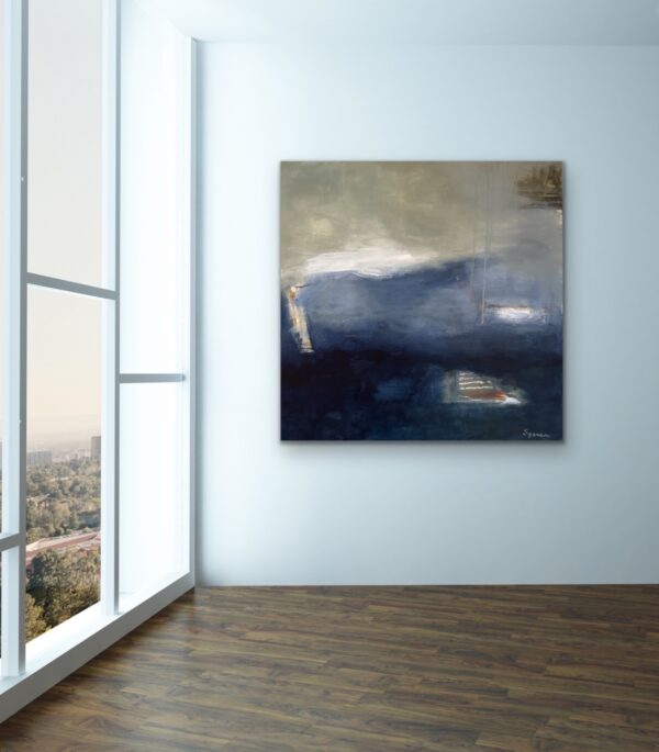 Harvest by Lynn Spencer Abstract Art. Displaying the warm hues of the beautiful fields to be harvested. Abstracted Landscape can add to your hallway or any room. Feel good about buying original art.