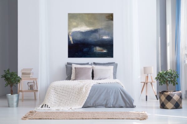 Harvest by Lynn Spencer Abstract Art. Displaying the warm hues of the beautiful fields to be harvested. Abstracted Landscape can add to your hallway or any room. Feel good about buying original art.