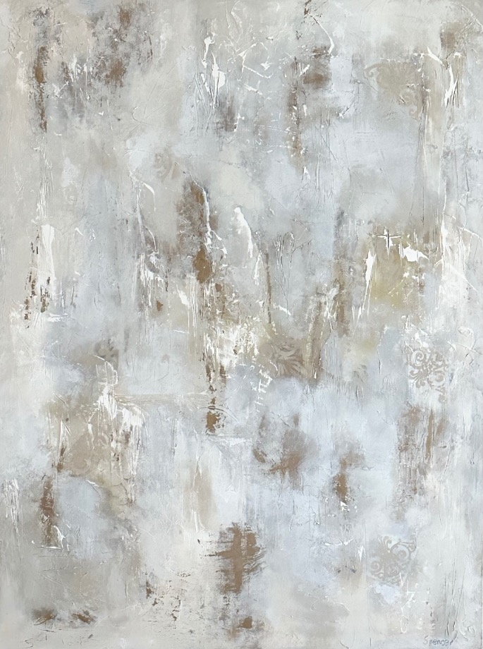 Neutral, textured, bronze, Large Abstract Painting by Lynn Spencer, perfect for living, bedroom or hallway can be hung horizontal or vertical