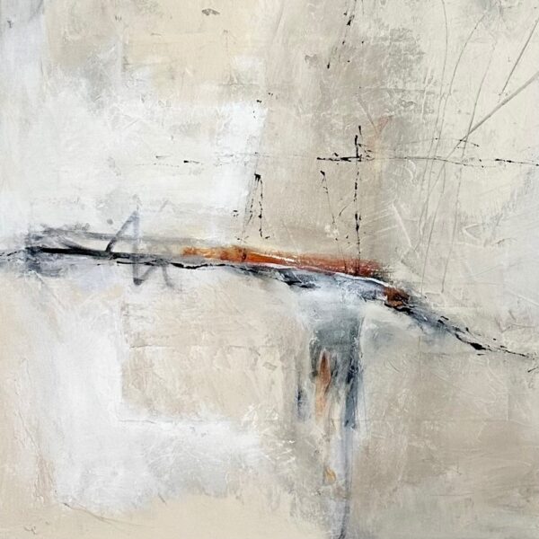 Figuratively Neutral Large Abstract Painting, perfect for living, bedroom or hallway