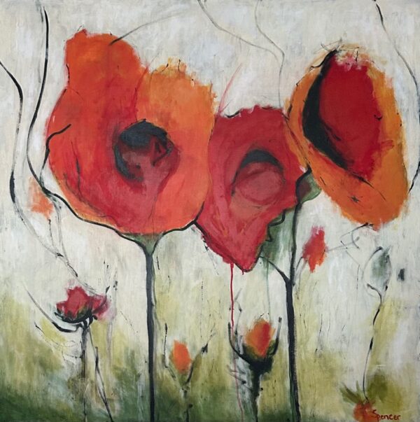 Popping Out Abstract Art by Lynn Spencer, perfect for to make any room cheery