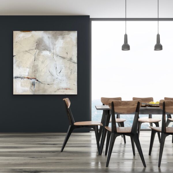 Figuratively Neutral Large Abstract Painting, perfect for living, bedroom or hallway