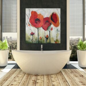 SOLD “Popping Out” 42″ x 42″