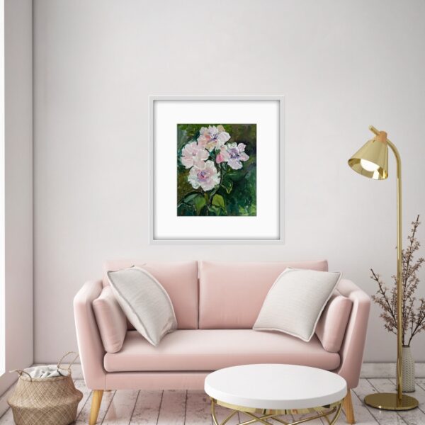 Primroses by Lynn Spencer Art was one of my first acrylic paintings. Inspired to capture the rich greens and luminous hues of the delicate petals.