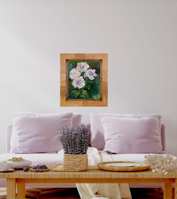 Primroses by Lynn Spencer Art was one of my first acrylic paintings. Inspired to capture the rich greens and luminous hues of the delicate petals.