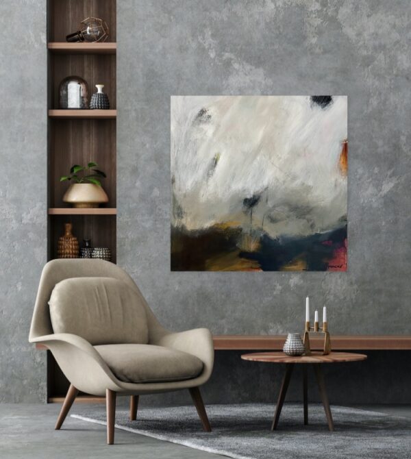 Wetlands by Lynn Spencer An Abstracted Landscape with deep earthy tones. Canadian Art to enhance your wall.