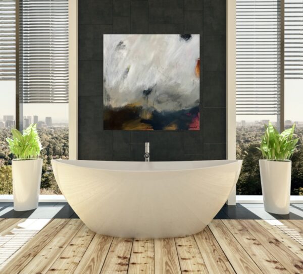 Wetlands by Lynn Spencer An Abstracted Landscape with deep earthy tones. Canadian Art to enhance your wall.