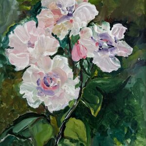 “Primroses” (12″ x 10″ x 1″) Canvas