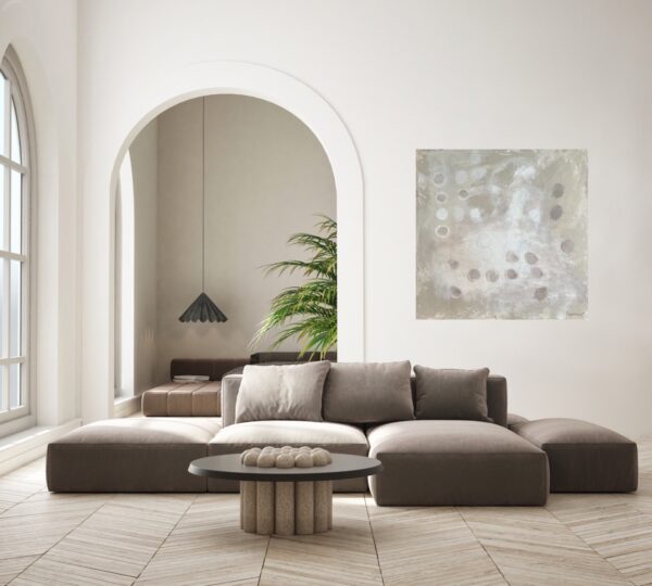 Bubble Tea by Lynn Spencer Abstract Art is a nice light addition to your wall in a neutral room in your modern home