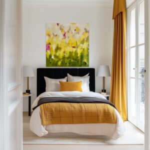 “Dandelions and Clover” (24″ x 24″) Gallery Canvas