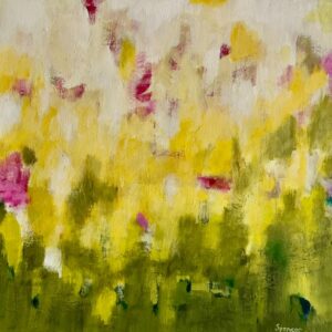 “Dandelions and Clover” (24″ x 24″) Gallery Canvas